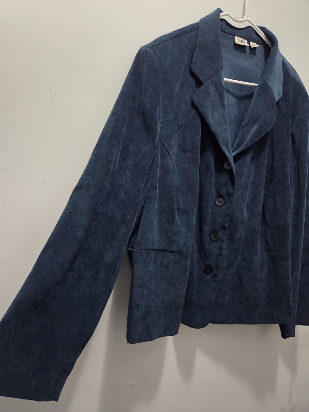 Cato Teal Suede Lightweight Shirt Jacket